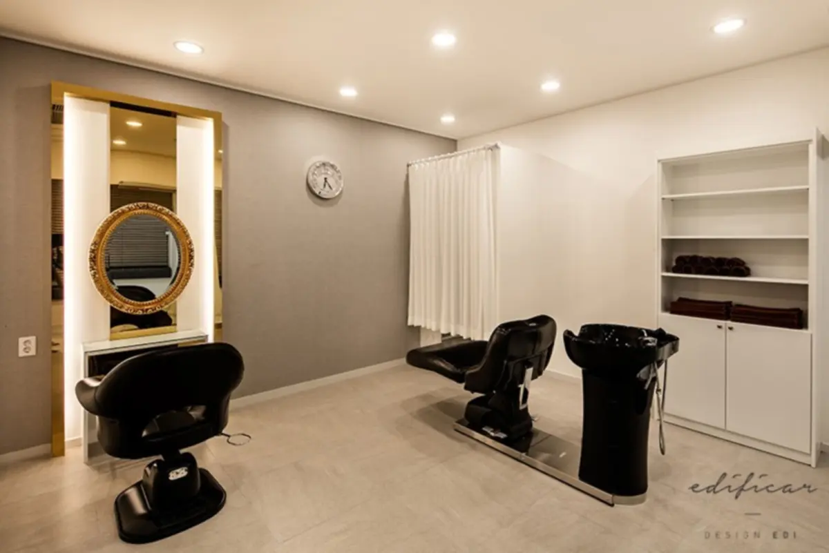 그레이톤 모던 헤어살롱 샴푸 공간 인테리어